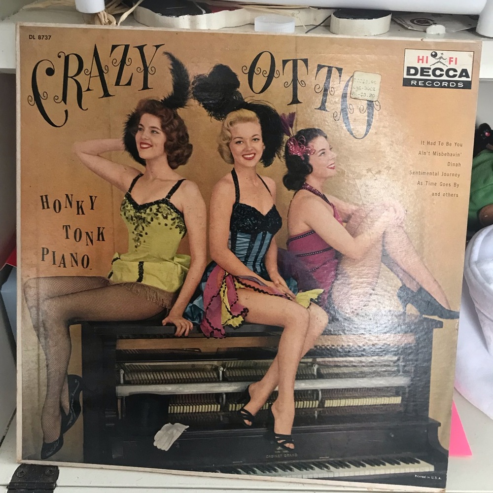 Vintage 'Crazy Otts' Record Album Cover - Colorful Showgirl Artwork